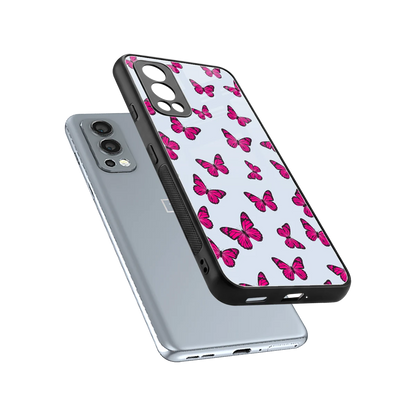 Butterfly Burst Lite sleek oneplus nord 2 cover with tempered glass back and TPU edges