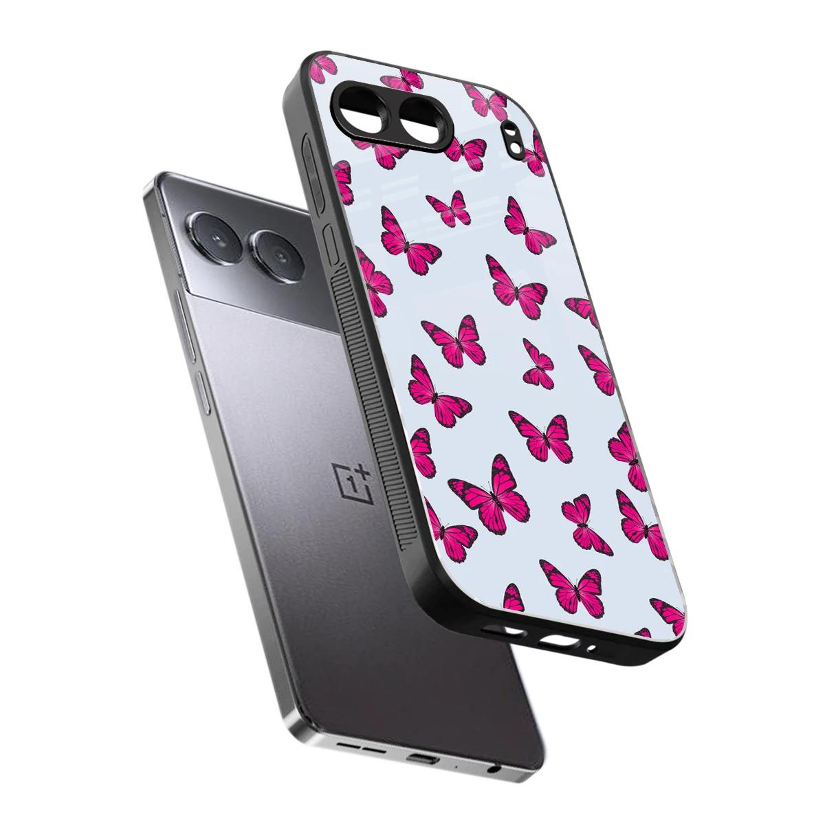 Butterfly Burst Lite sleek oneplus nord 4 cover with tempered glass back and TPU edges