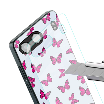 Butterfly Burst Lite stylish phone case for oneplus nord 4 | glossy glass and slim fit