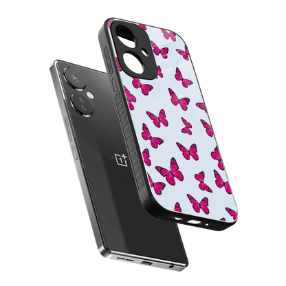 Butterfly Burst Lite sleek oneplus nord ce 3 cover with tempered glass back and TPU edges