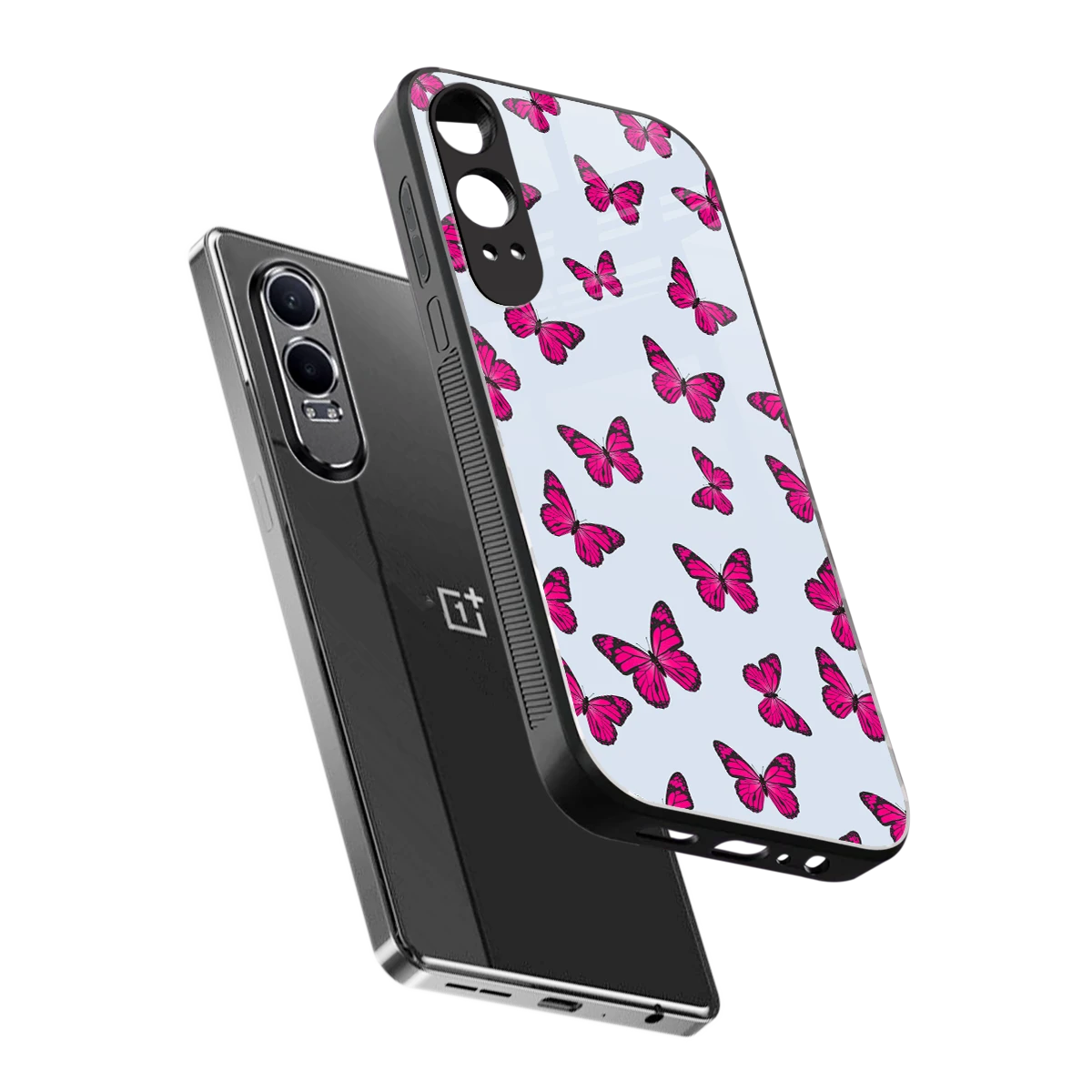 Butterfly Burst Lite sleek oneplus nord ce 4 lite cover with tempered glass back and TPU edges