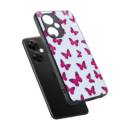 Butterfly Burst Lite sleek oneplus nord ce 3 lite cover with tempered glass back and TPU edges