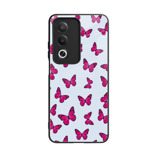Butterfly Burst Lite back phone cover | glass case for oppo a3 pro