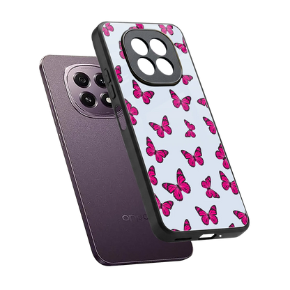 Butterfly Burst Lite sleek oppo f29 5g cover with tempered glass back and TPU edges