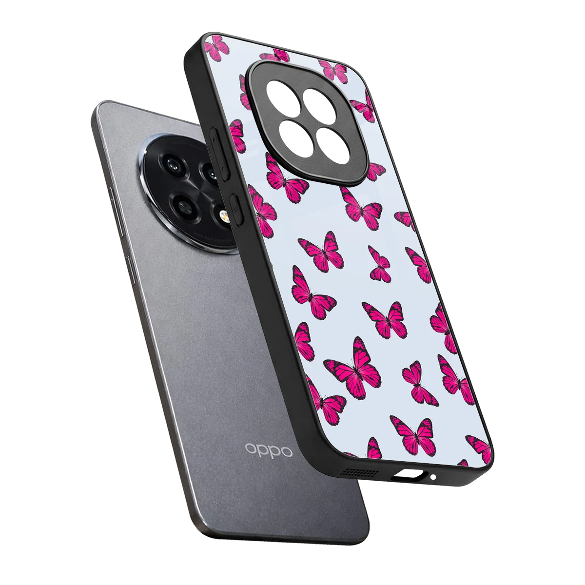 Butterfly Burst Lite sleek oppo f29 pro 5g cover with tempered glass back and TPU edges
