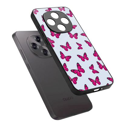 Butterfly Burst Lite sleek oppo f31 pro 5g cover with tempered glass back and TPU edges