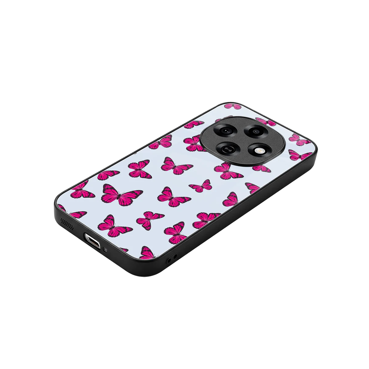 Butterfly Burst Lite stylish phone case for oppo f31 pro 5g | glossy glass and slim fit