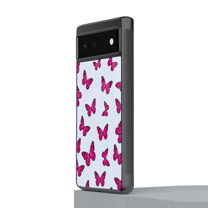Butterfly Burst Lite stylish phone case for google pixel 6a | glossy glass and slim fit