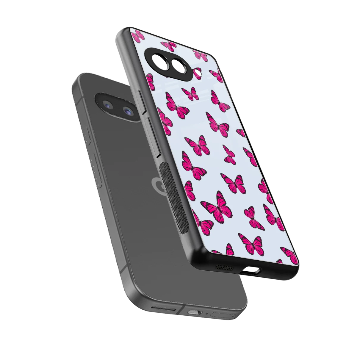 Butterfly Burst Lite sleek google pixel 9a cover with tempered glass back and TPU edges