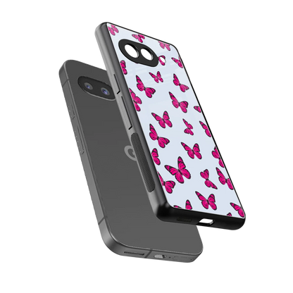 Butterfly Burst Lite sleek google pixel 9a cover with tempered glass back and TPU edges