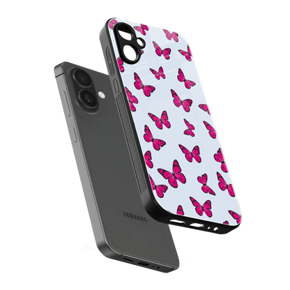 Butterfly Burst Lite sleek samsung galaxy a06 5g cover with tempered glass back and TPU edges