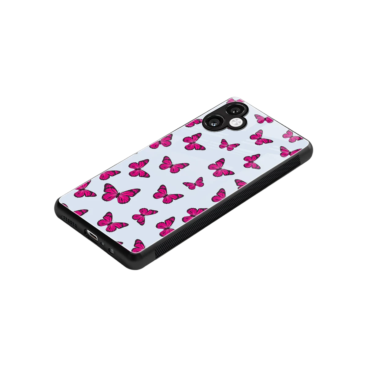 Butterfly Burst Lite stylish phone case for samsung galaxy a06 5g | glossy glass and slim fit