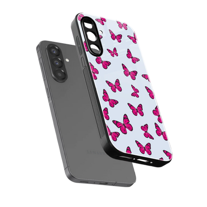 Butterfly Burst Lite sleek samsung galaxy a17 5g cover with tempered glass back and TPU edges