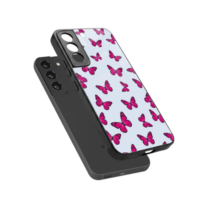 Butterfly Burst Lite sleek samsung galaxy s22 cover with tempered glass back and TPU edges