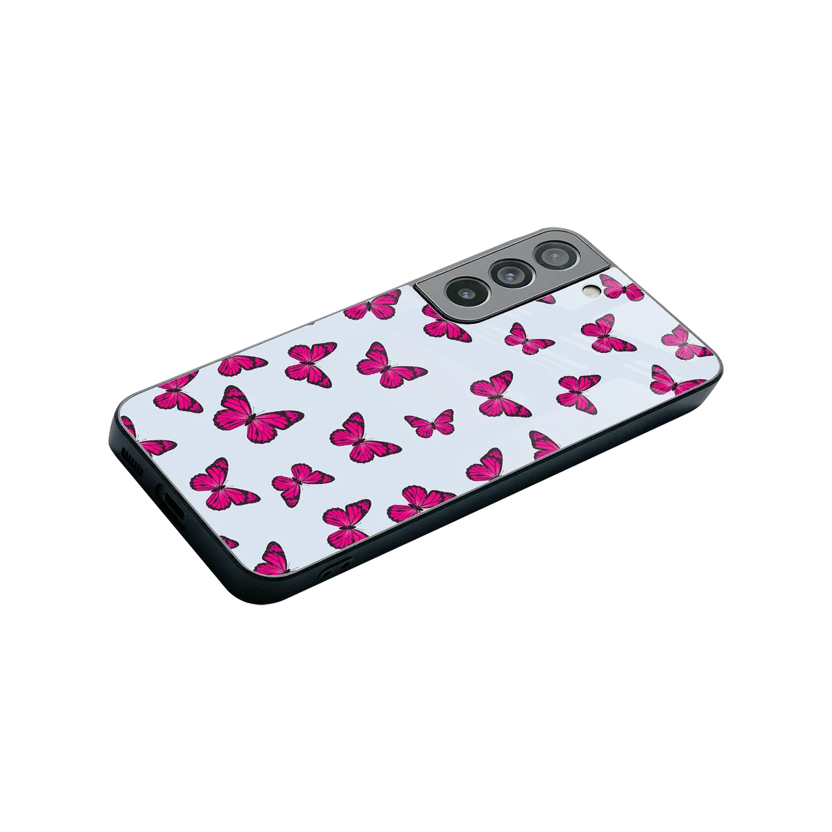 Butterfly Burst Lite stylish phone case for samsung galaxy s22 | glossy glass and slim fit