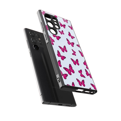 Butterfly Burst Lite sleek samsung galaxy s24 ultra cover with tempered glass back and TPU edges