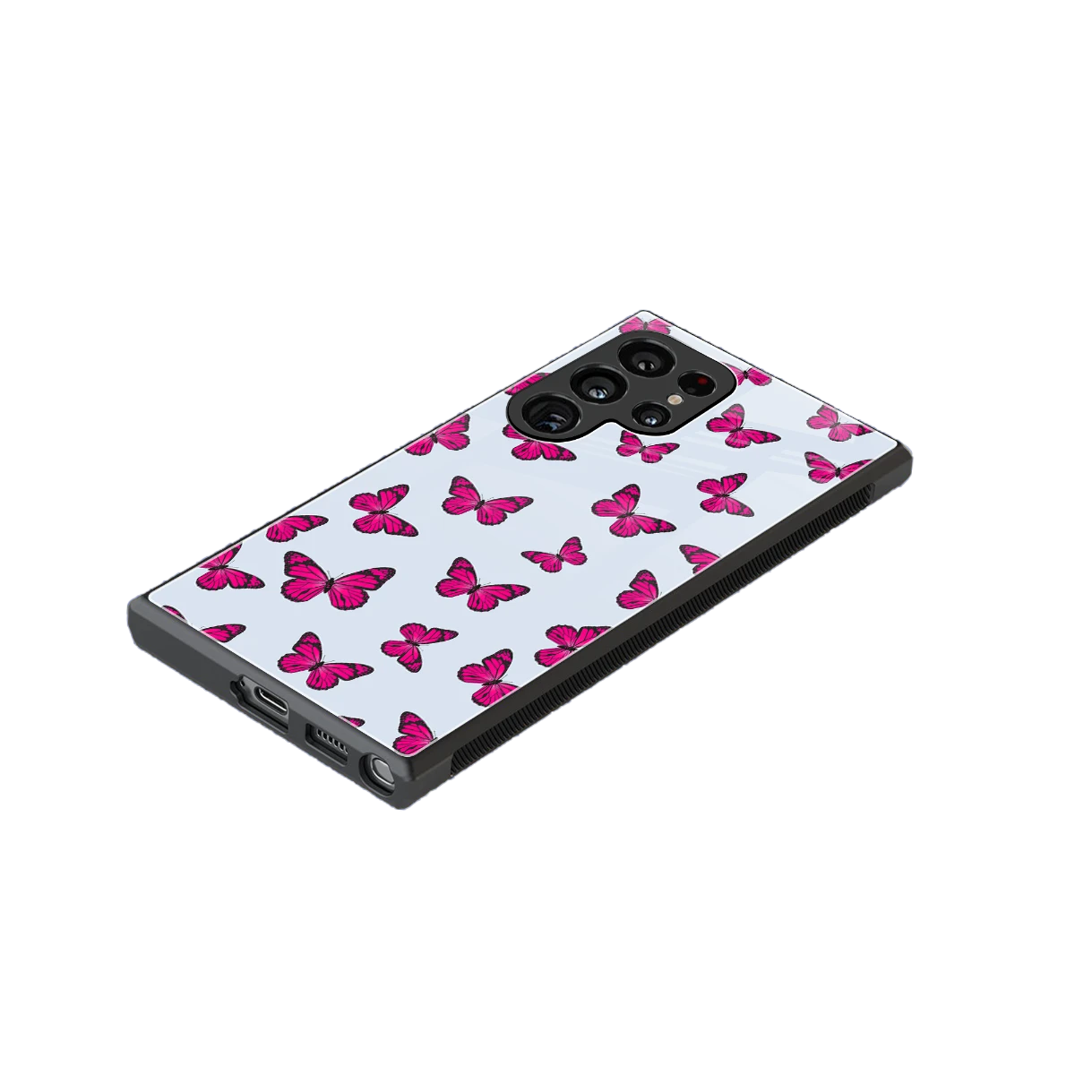 Butterfly Burst Lite stylish phone case for samsung galaxy s23 ultra | glossy glass and slim fit