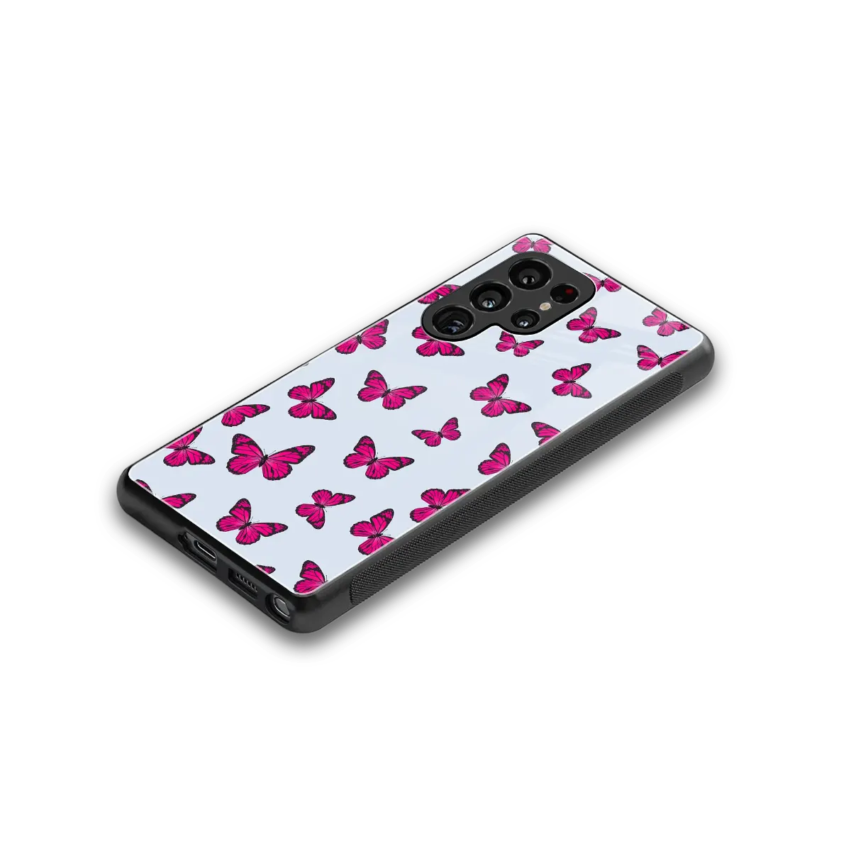 Butterfly Burst Lite stylish phone case for samsung galaxy s25 ultra | glossy glass and slim fit