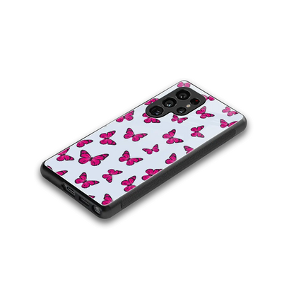 Butterfly Burst Lite stylish phone case for samsung galaxy s25 ultra | glossy glass and slim fit