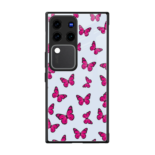 Butterfly Burst Lite back phone cover | glass case forvivo v30 pro
