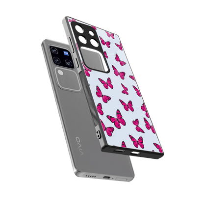Butterfly Burst Lite sleekvivo v30 pro cover with tempered glass back and TPU edges