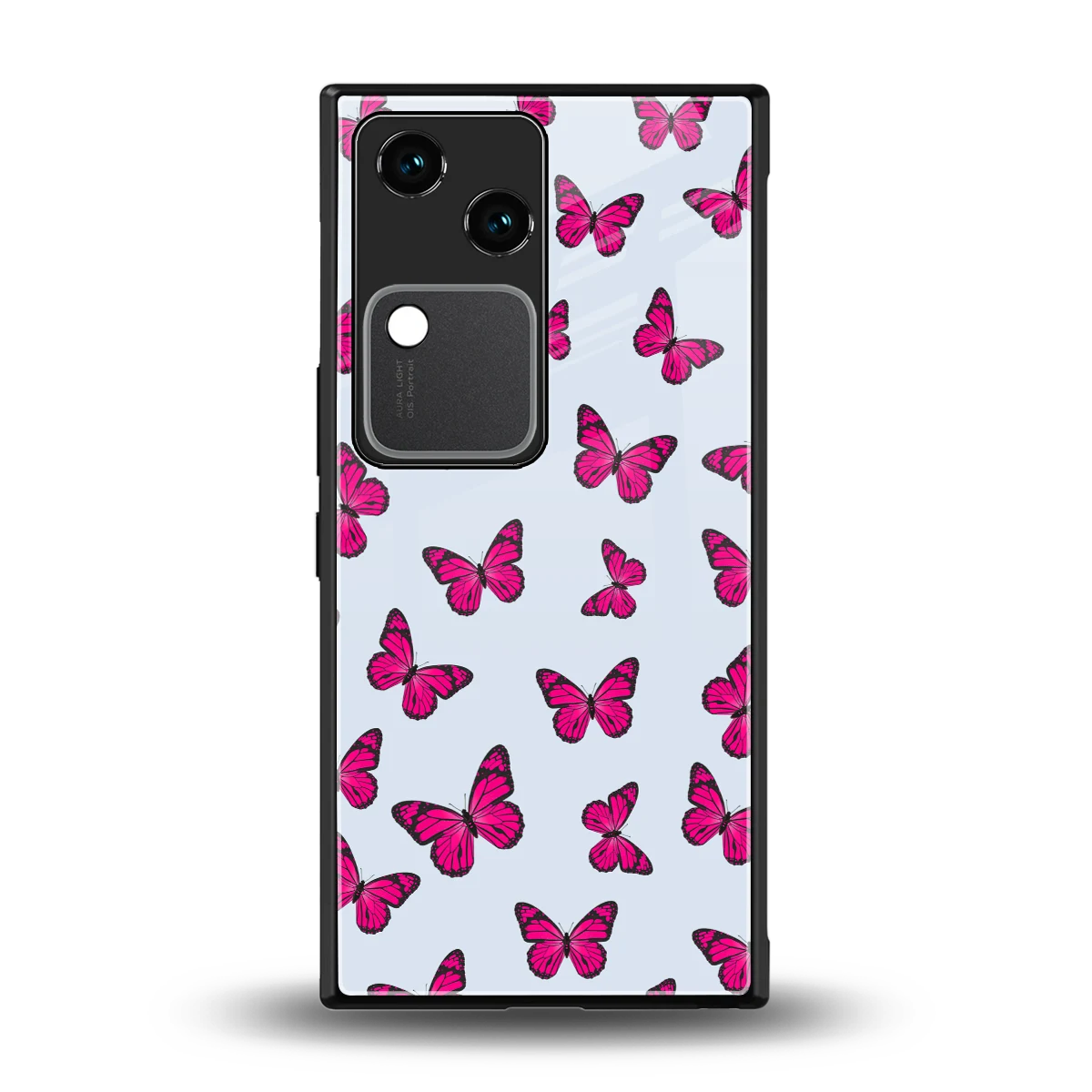 Butterfly Burst Lite back phone cover | glass case for vivo v30