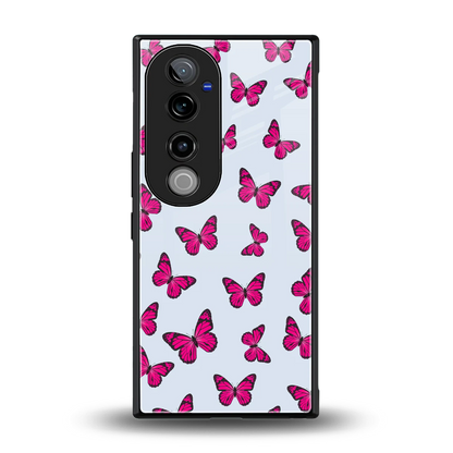 Butterfly Burst Lite back phone cover | glass case for vivo v40 pro