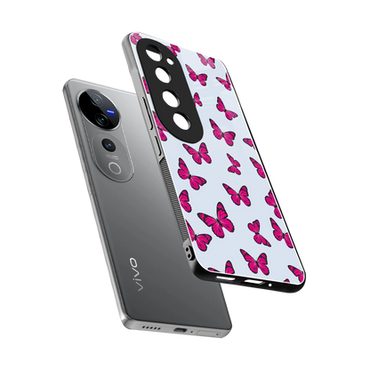 Butterfly Burst Lite sleek vivo v40 pro cover with tempered glass back and TPU edges