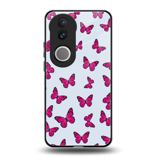 Butterfly Burst Lite back phone cover | glass case for vivo v50