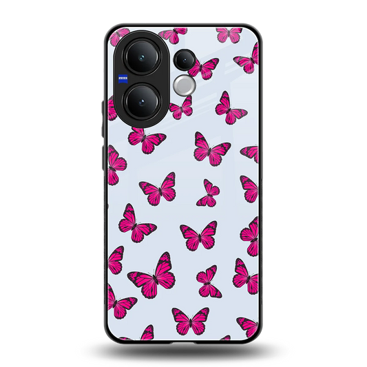 Butterfly Burst Lite back phone cover | glass case for vivo v60