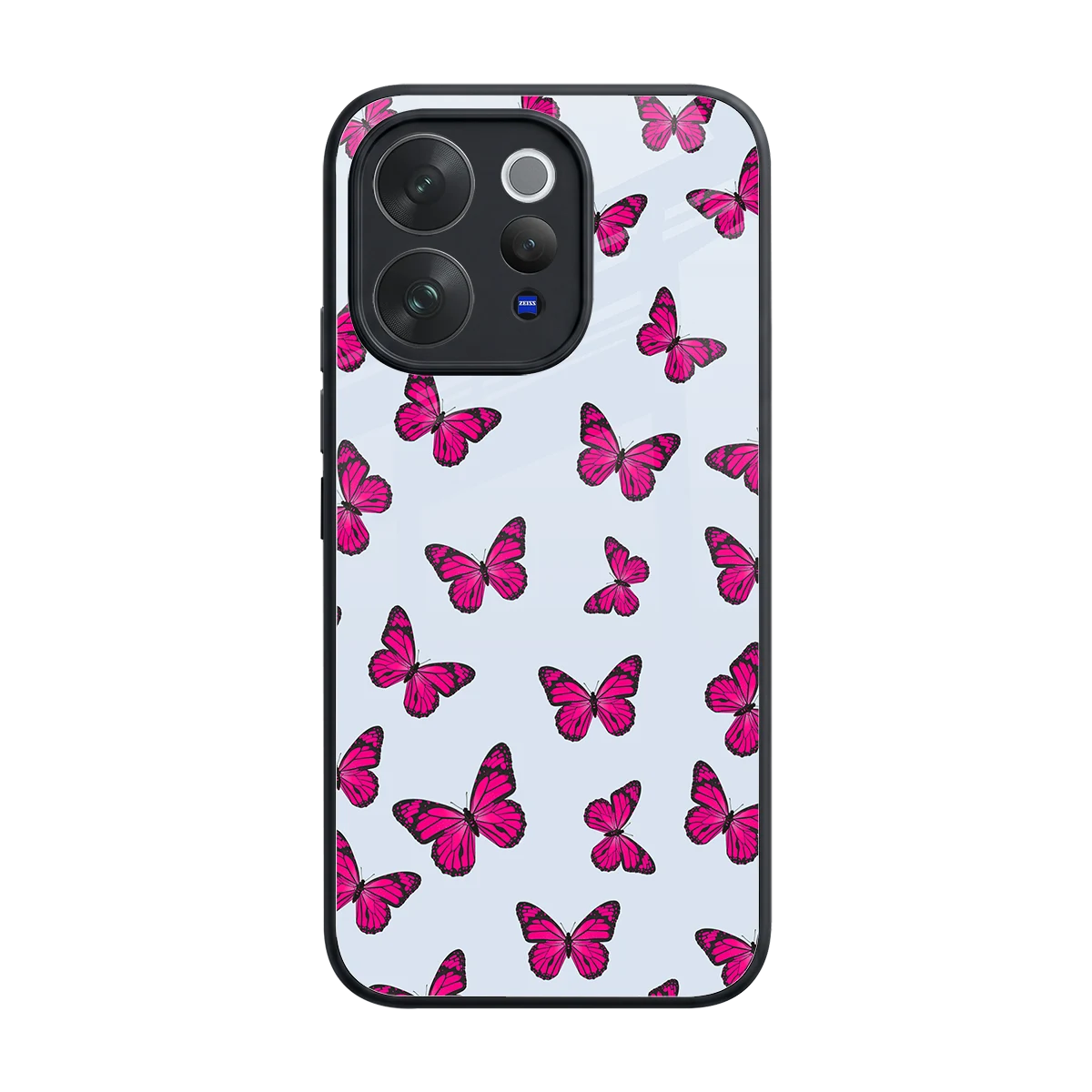Butterfly Burst Lite back phone cover | glass case for vivo v70