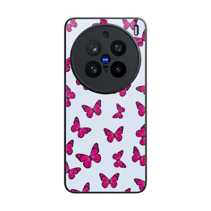 Butterfly Burst Lite back phone cover | glass case for vivo x200 pro