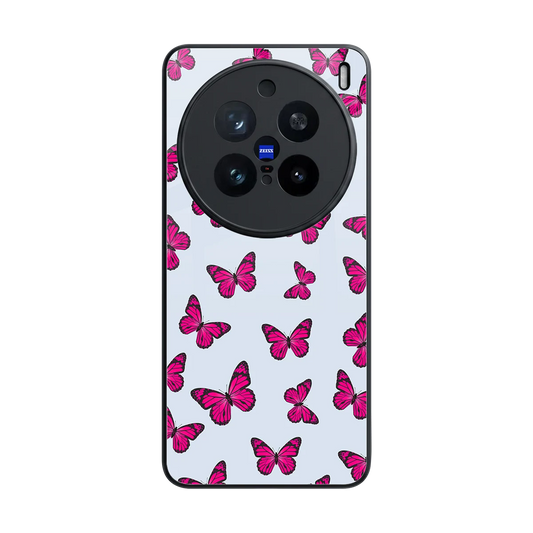 Butterfly Burst Lite back phone cover | glass case for vivo x200 pro