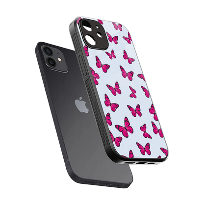 Butterfly Burst Lite sleek iphone 12 cover with tempered glass back and TPU edges