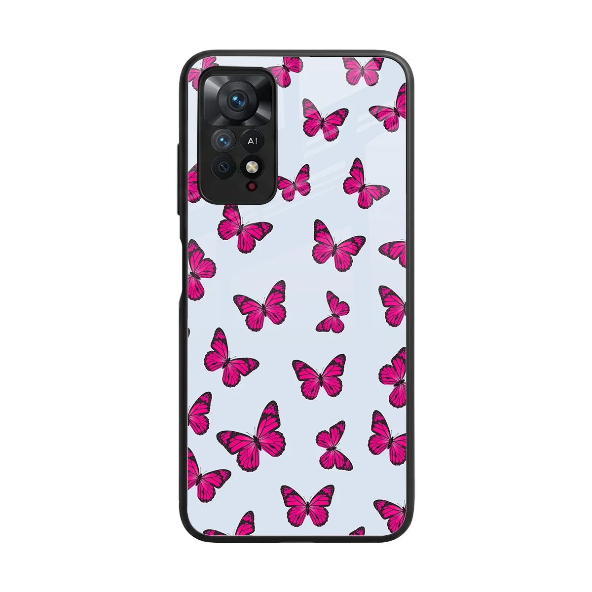 Butterfly Burst Lite back phone cover | glass case for redmi note 11 pro