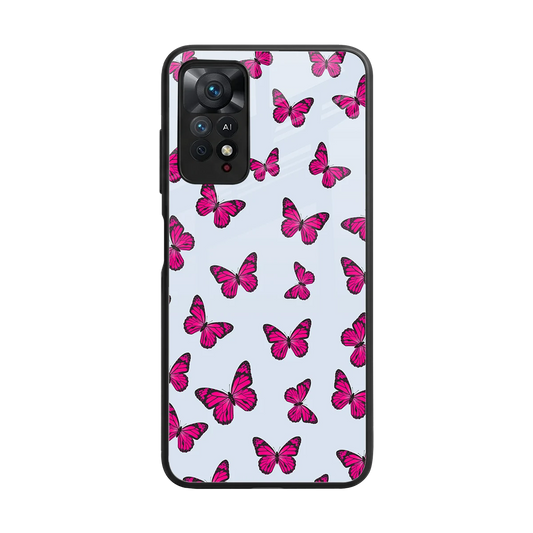 Butterfly Burst Lite back phone cover | glass case for redmi note 11 pro