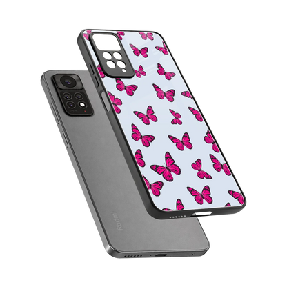 Butterfly Burst Lite sleek redmi note 11 pro cover with tempered glass back and TPU edges