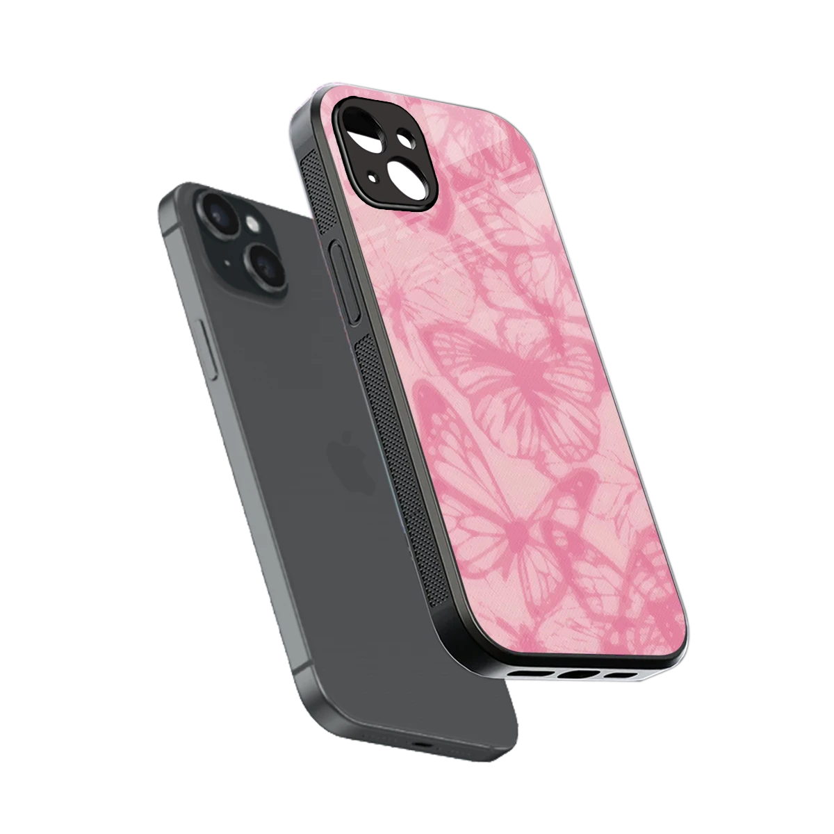 Butterfly Spectrum sleek iphone 15 plus cover with tempered glass back and TPU edges