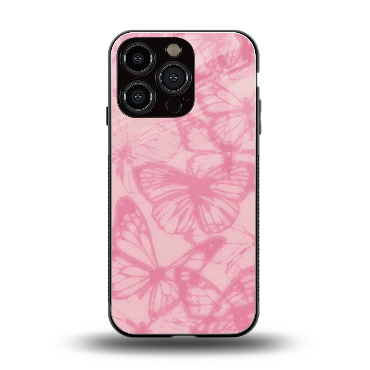 Butterfly Spectrum back phone cover | glass case for iphone 16 pro