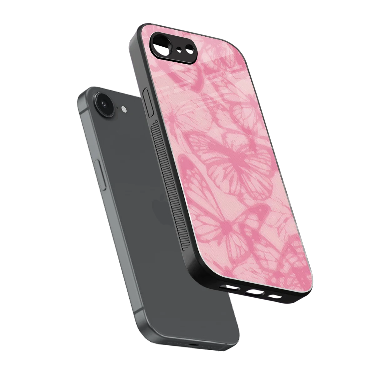 Butterfly Spectrum sleek iphone 16e cover with tempered glass back and TPU edges
