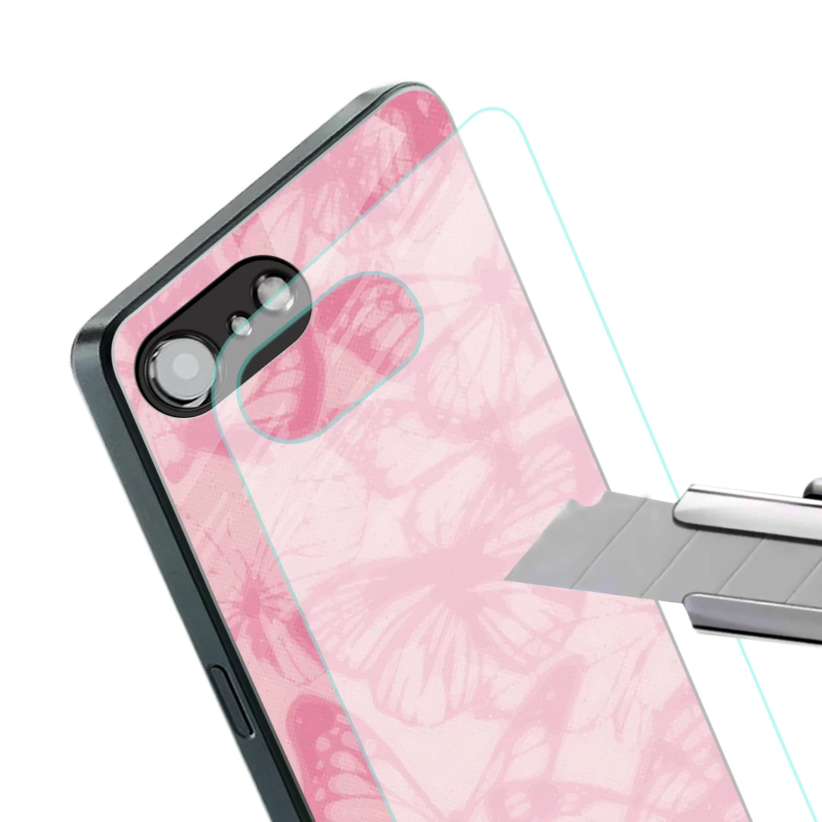 Butterfly Spectrum stylish phone case for iphone 17e | glossy glass and slim fit