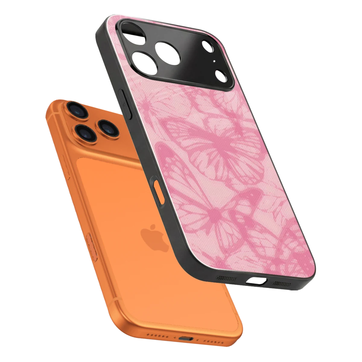 Butterfly Spectrum sleek iphone 17 pro max cover with tempered glass back and TPU edges