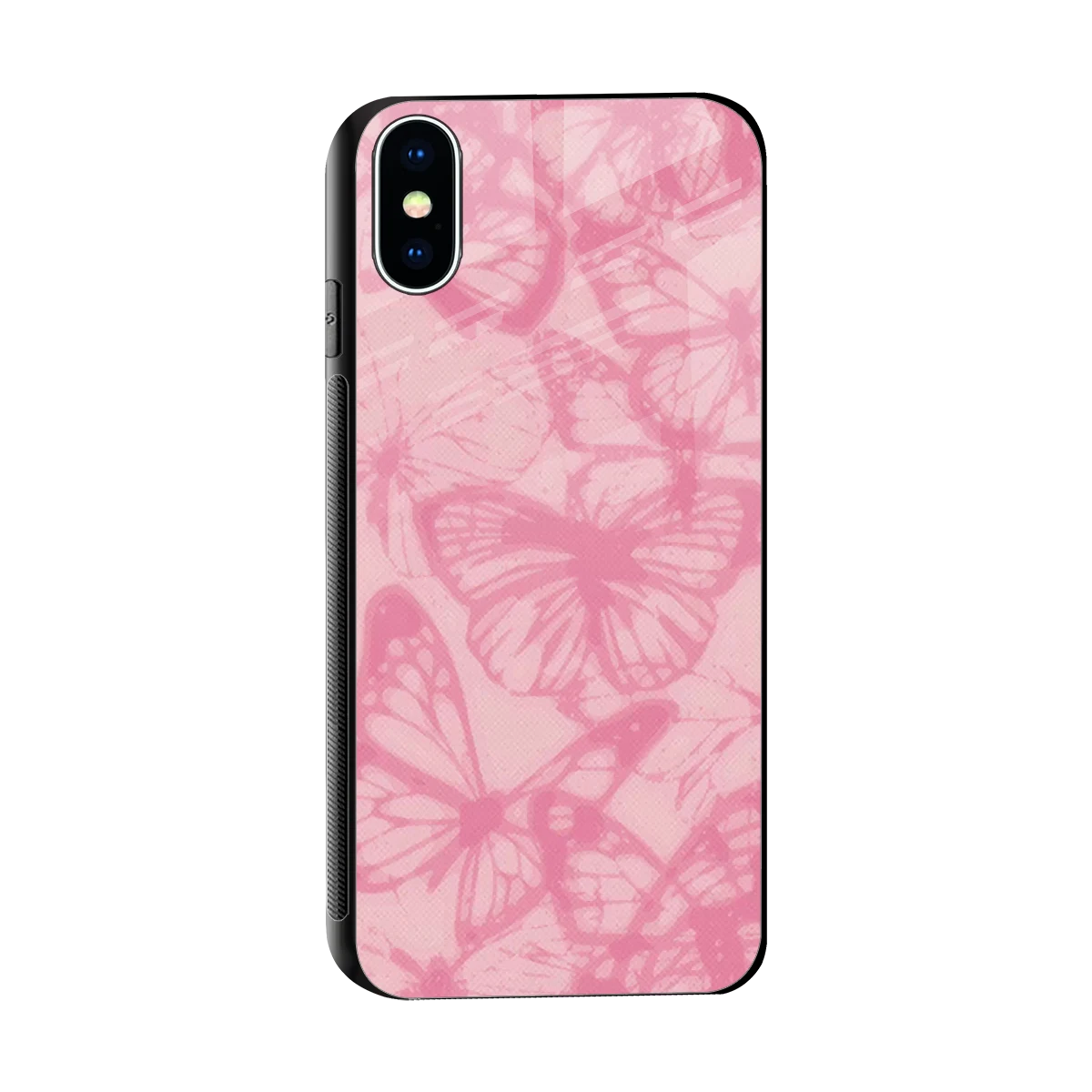 Butterfly Spectrum sleek iphone xs cover with tempered glass back and TPU edges