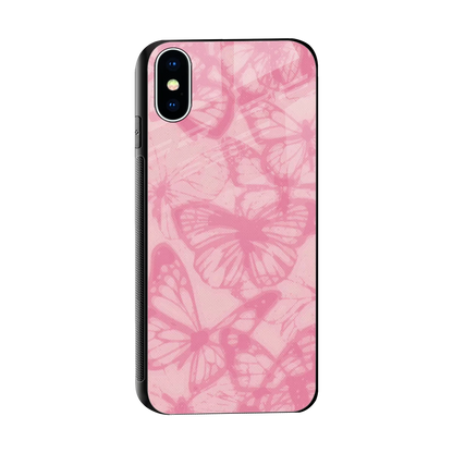 Butterfly Spectrum sleek iphone xs cover with tempered glass back and TPU edges