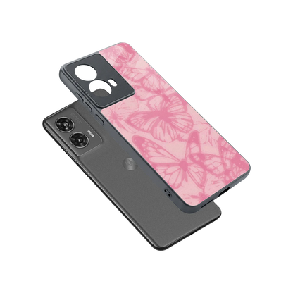 Butterfly Spectrum sleek motorola edge 50 fusion cover with tempered glass back and TPU edges