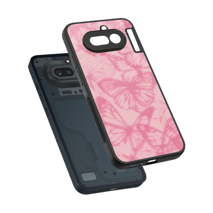 Butterfly Spectrum sleek nothing phone 4a cover with tempered glass back and TPU edges