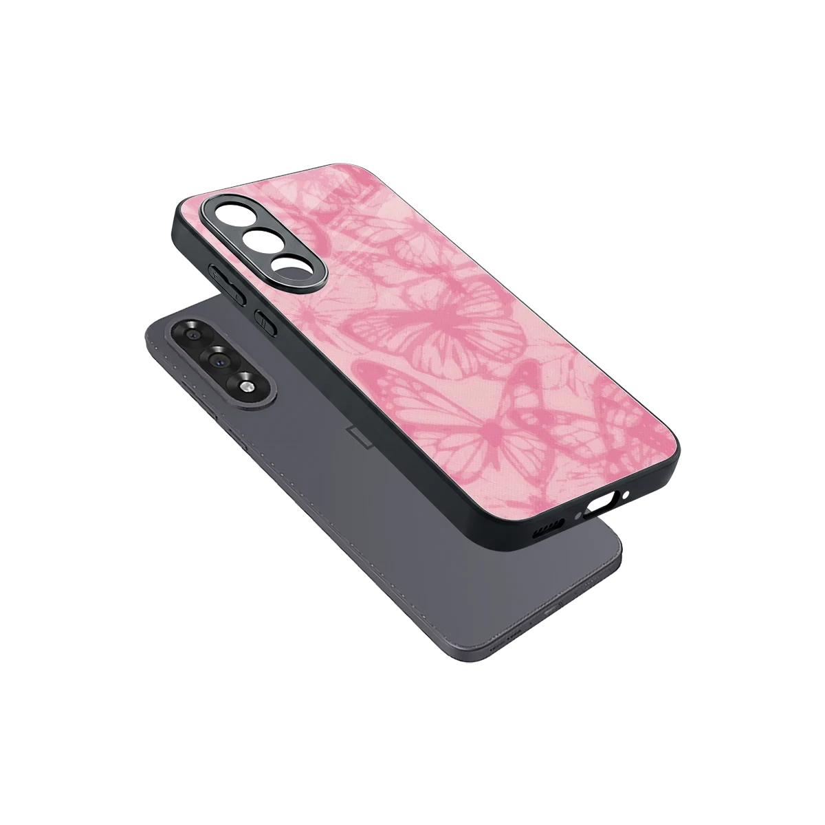 Butterfly Spectrum sleek oneplus nord 5 cover with tempered glass back and TPU edges