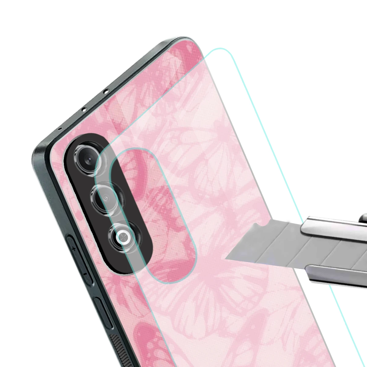 Butterfly Spectrum stylish phone case for oneplus nord ce 4 | glossy glass and slim fit