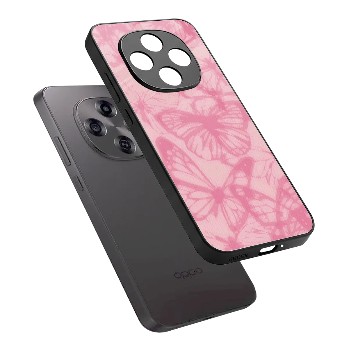 Butterfly Spectrum sleek oppo f31 pro 5g cover with tempered glass back and TPU edges
