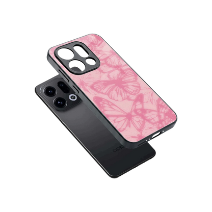 Butterfly Spectrum sleek oppo find x9 cover with tempered glass back and TPU edges